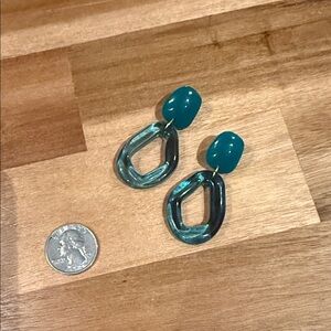 NWOT LOFT Teal Earrings